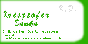 krisztofer donko business card